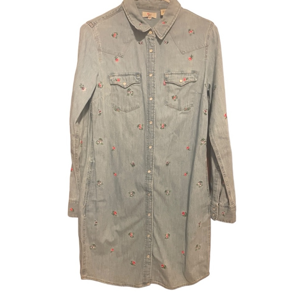 Vintage Levi’s Embroidered Dress Shirt Small🌺🌺🌺 - Picture 2 of 9